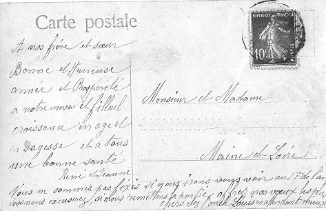 correspondance 1912