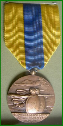 MEDAILLE DE LA BATAILLE DE LA SOMME MEDAILLE DE LA BATAILLE DE LA SOMME