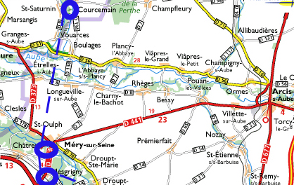 Itinéraire de Orléans à Prosnes