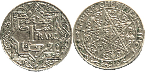 1_franc_maroc_protectorat 1_franc_maroc_protectorat