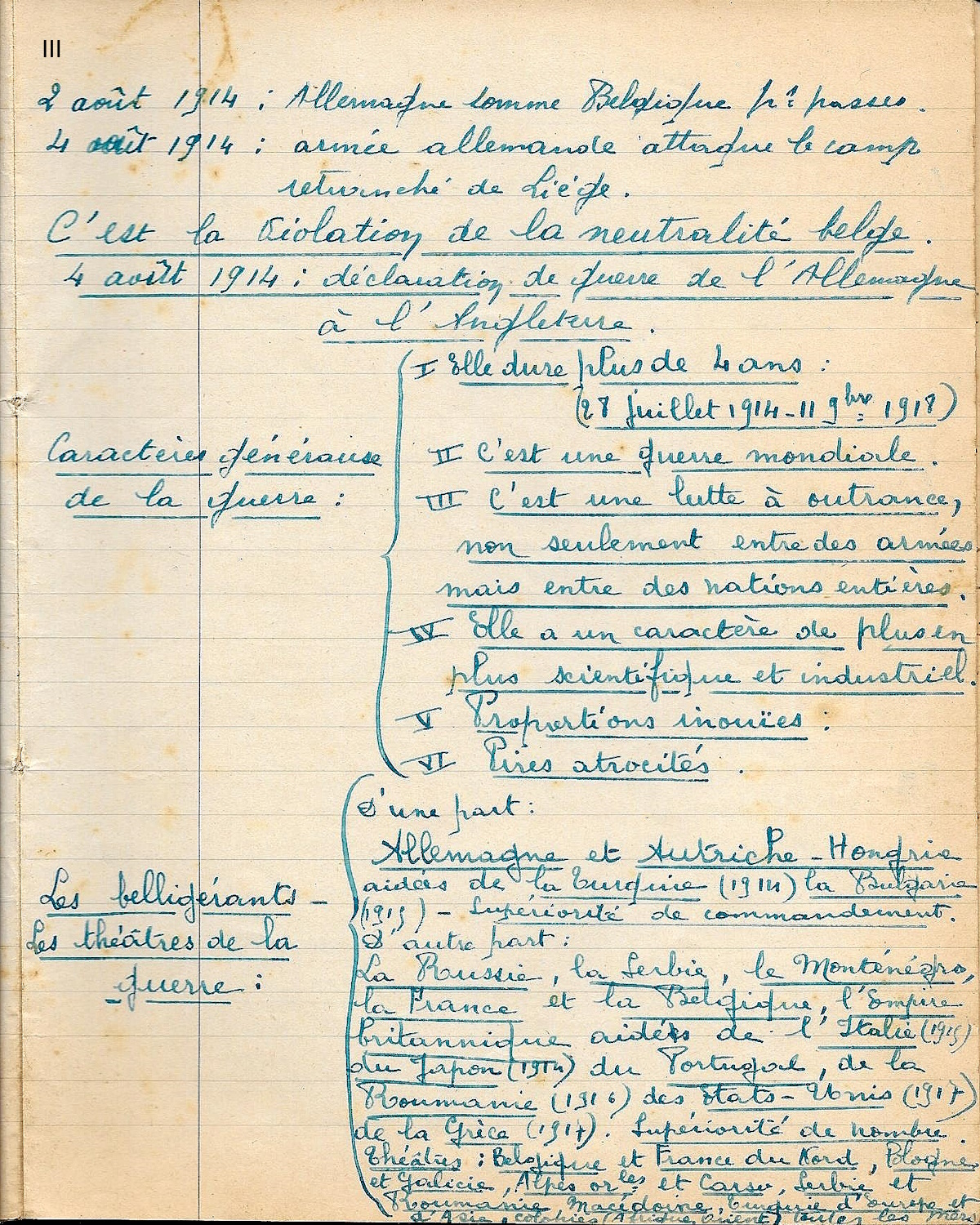 Cahier de prises de notes HISTOIRE_Napoleon