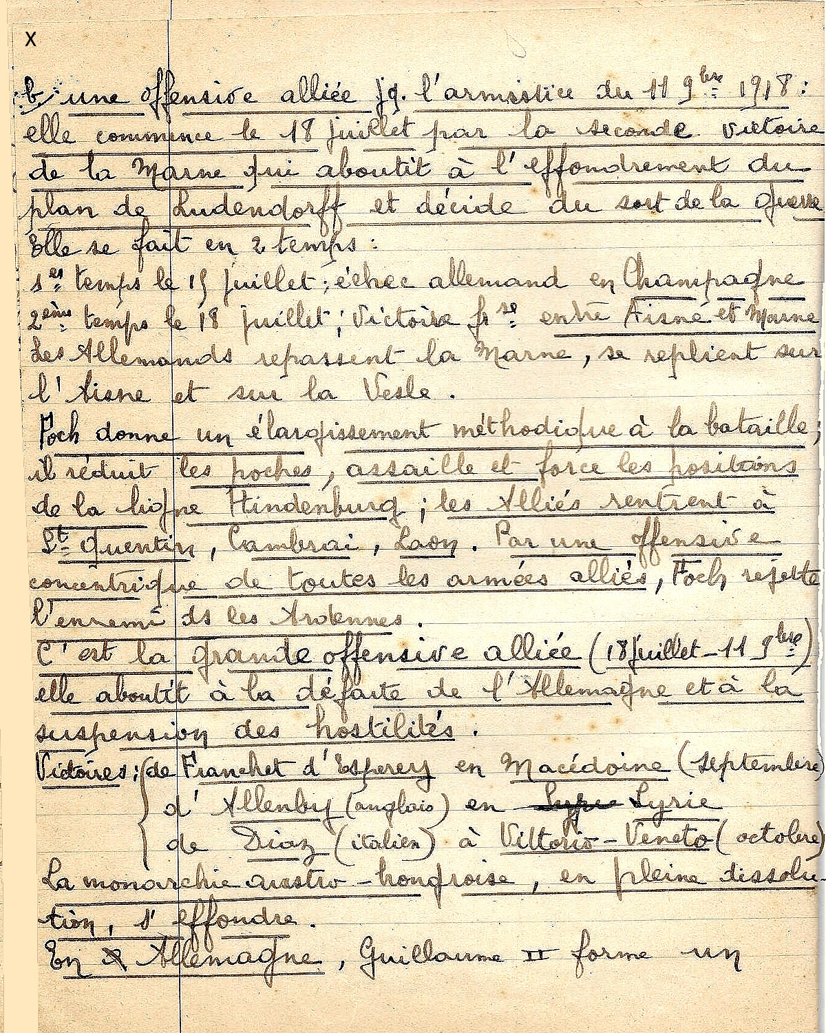 Cahier de prises de notes HISTOIRE_Guerre_14_18