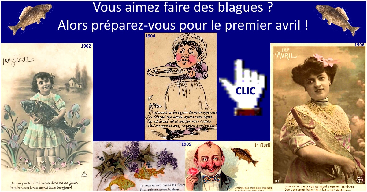 Collection Cartes postales poisson avril