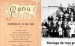Menu mariage 1908