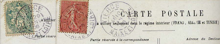 6 envois séparés entre décembre 1905 et février 1906